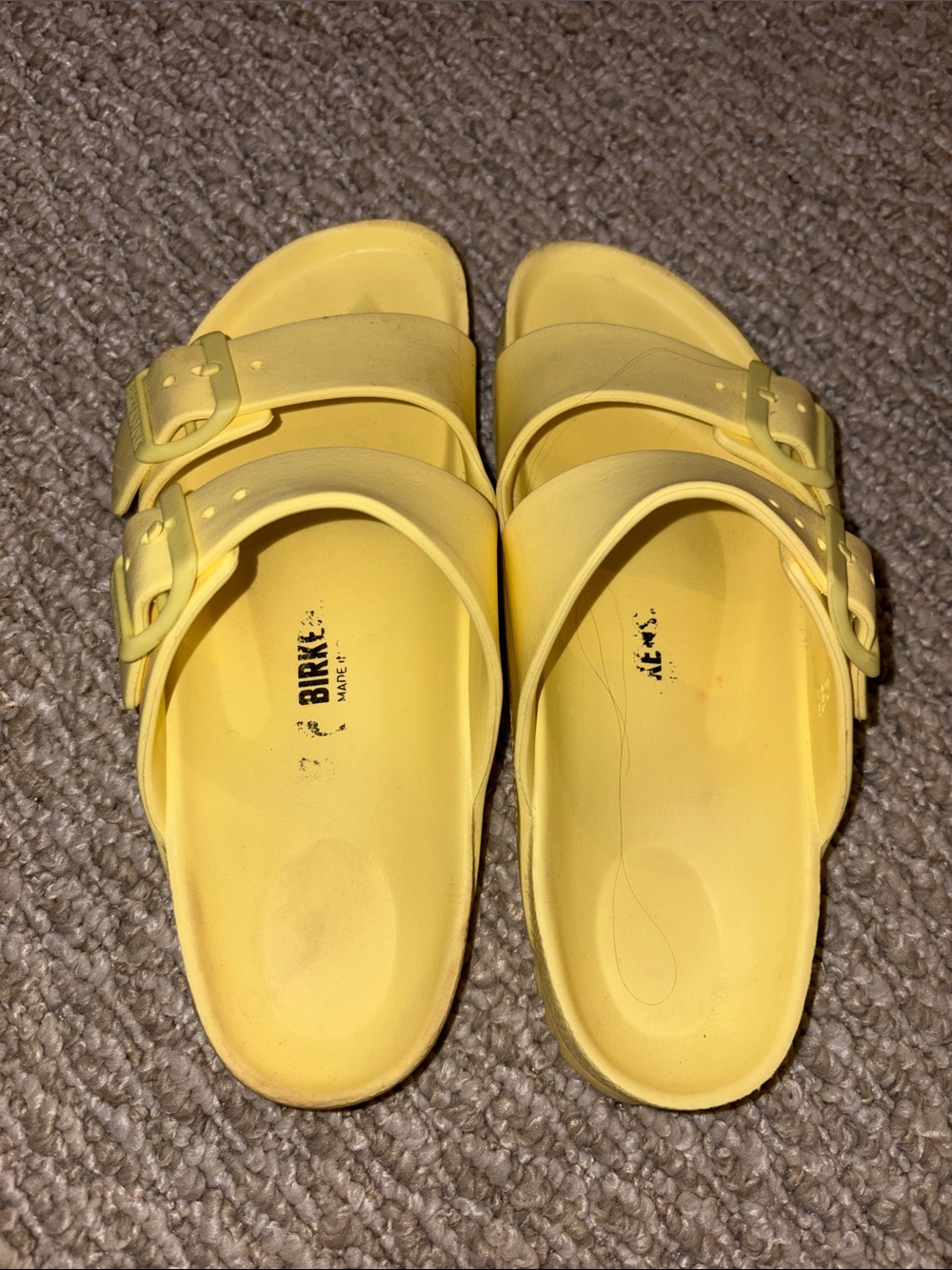 Birkenstock Kids Bright Yellow EVA Double-Strap Sandals